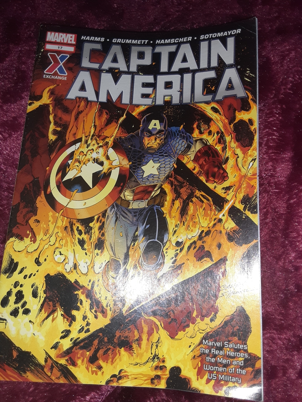 Marvel Captain America Comic - Red, Blue, Yellow Cover